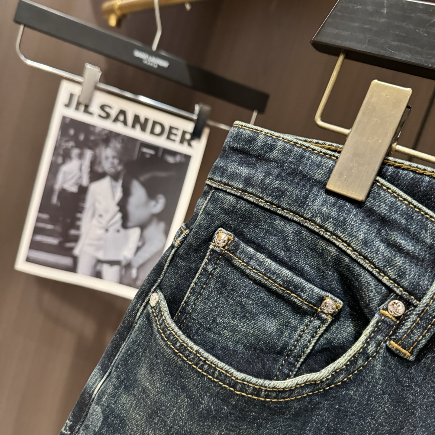 Luxury MJ Cowboy Jeans: High Quality, Flexible Fabric, Unique Water-Washing Process - 图片 6
