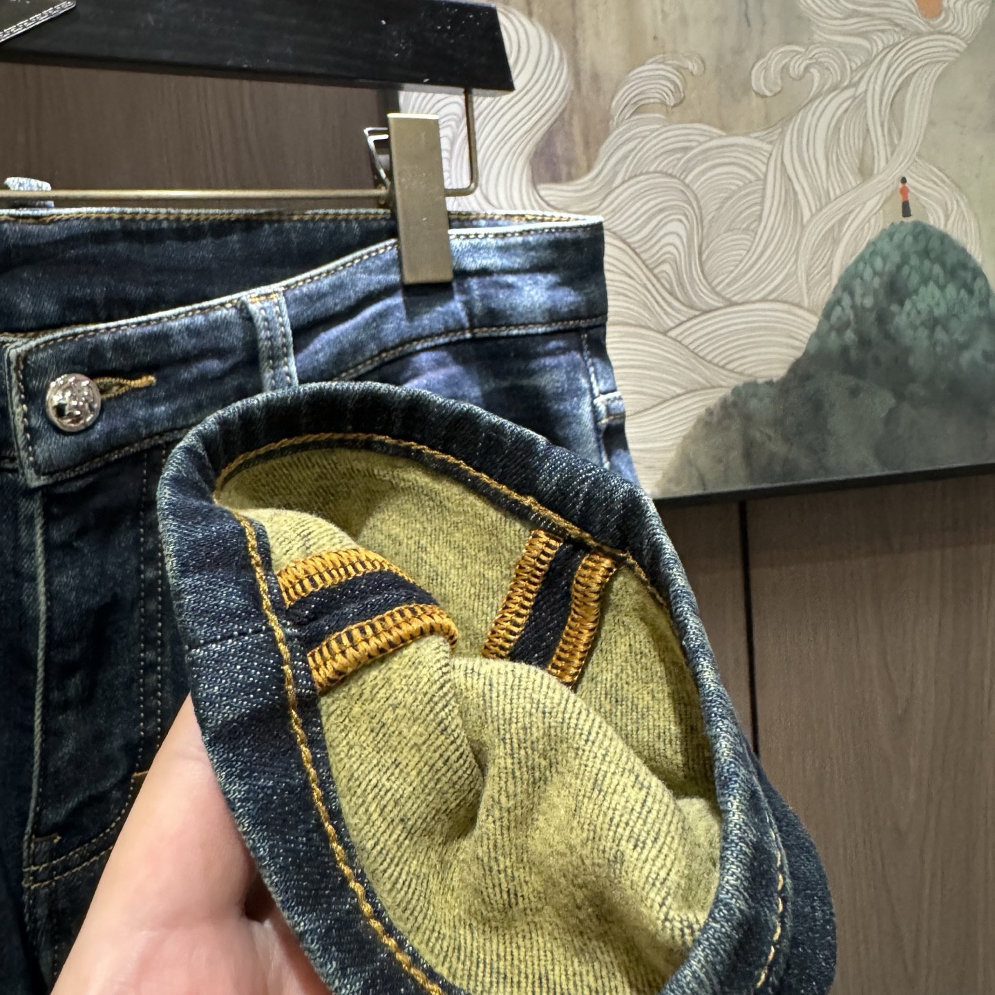 Luxury MJ Cowboy Jeans: High Quality, Flexible Fabric, Unique Water-Washing Process - 图片 8