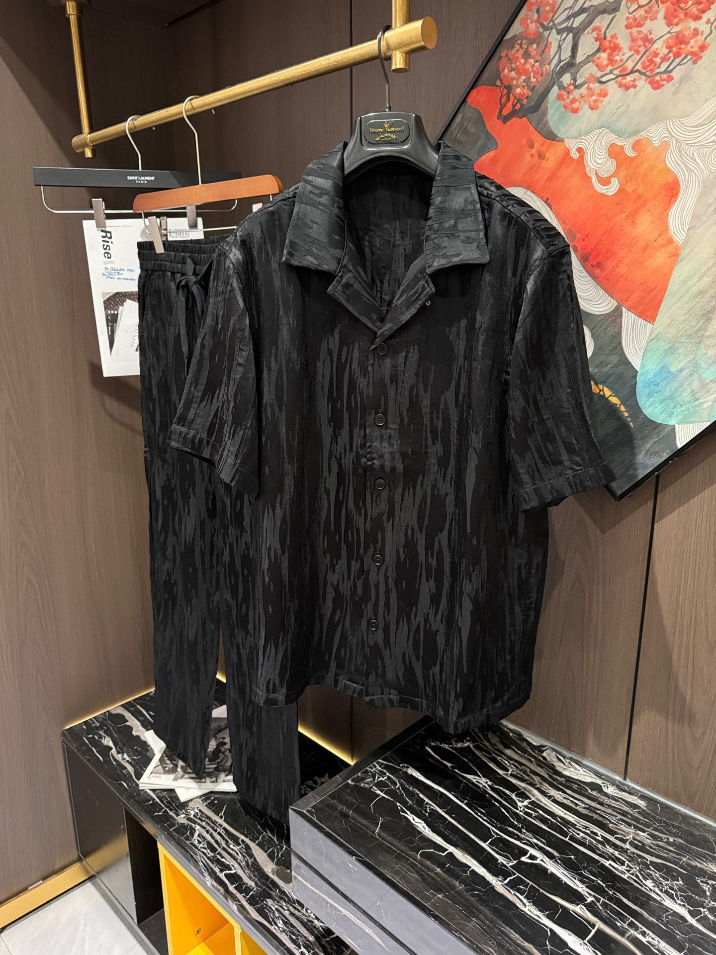 NO:496488,A set of 25S new men's casual lapel short-sleeved shirt and trousers suit, size M-3XL, shirts, T-shirt, alexander wang19860909一套 25S新款男士休闲翻领短袖衬衫长裤套装,码数M-3XL,,shirts,T-shirt,alexander wang,Men's clothing