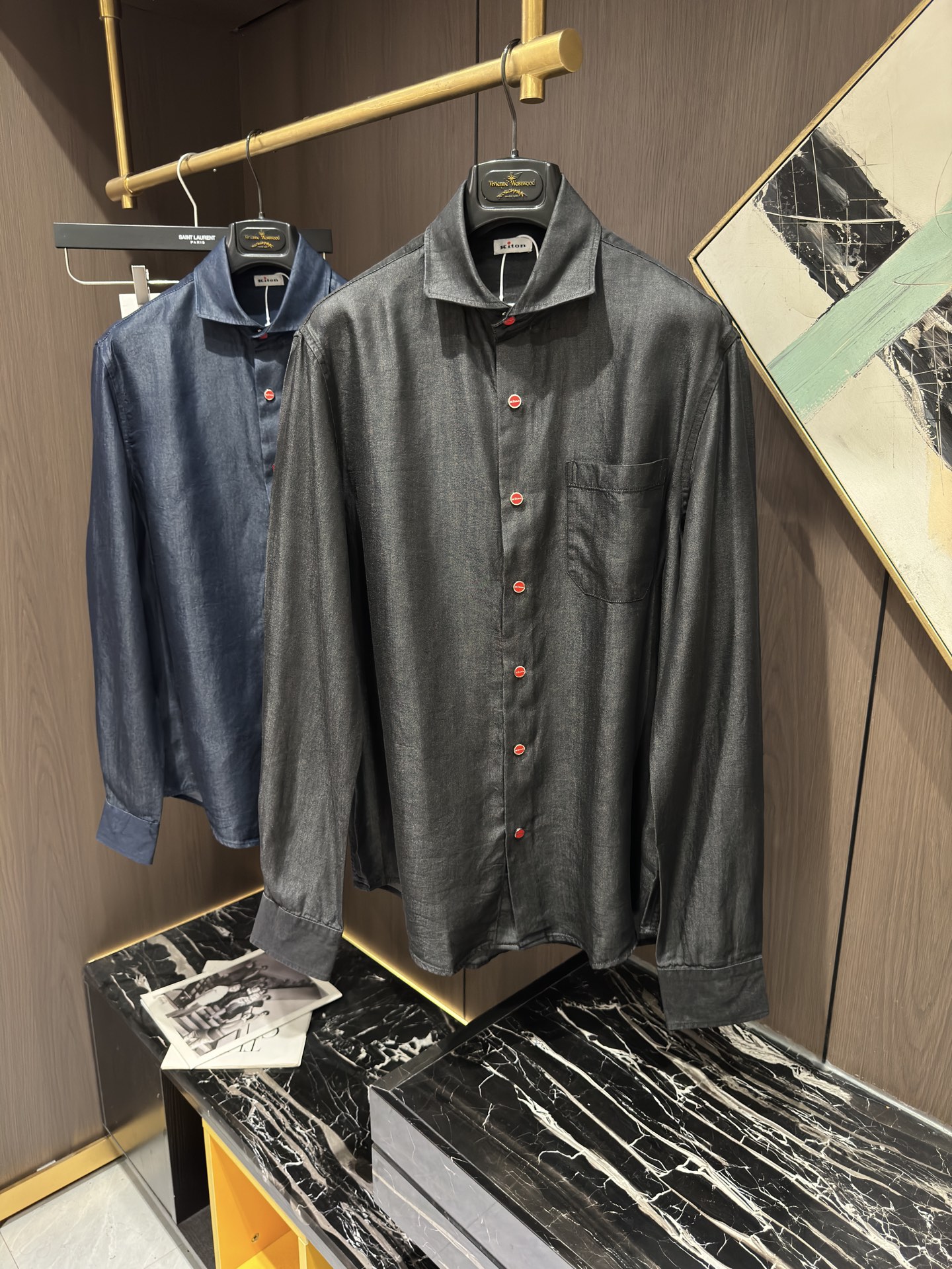 NO:565748,KITON25S new men's casual lapel long-sleeved shirt, size S-2XL,,shirts,alexander wang19860909KITON25S新款男士休闲翻领长袖衬衫,码数S-2XL,,shirts,alexander wang,Men's clothing