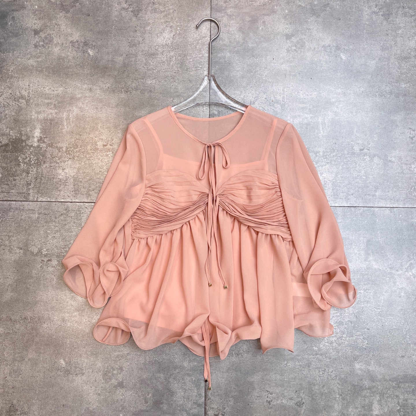 High-End Women’s Suit: Silk Blend, Pink and Almond, Various Sizes. - 图片 2
