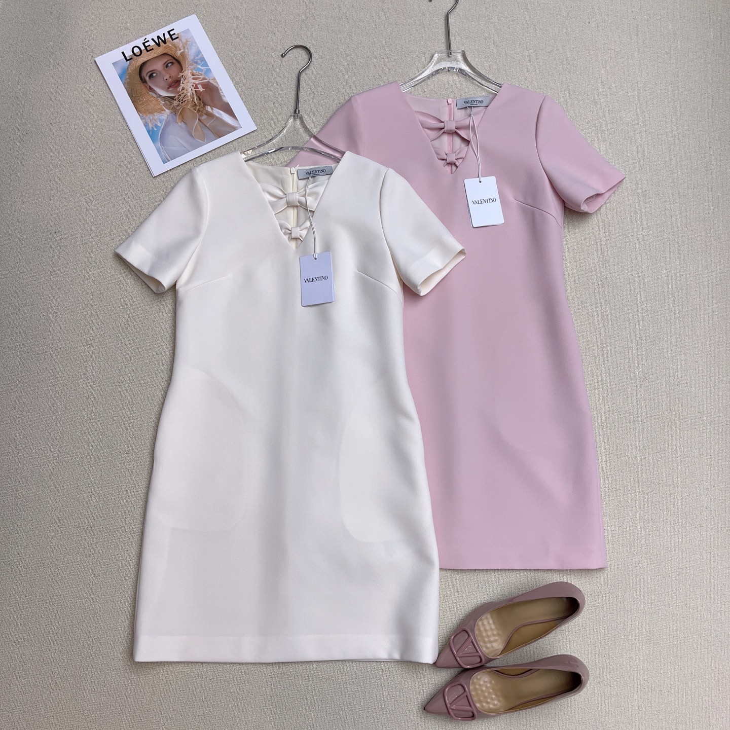 Valentino Bow Neck Mini Dress