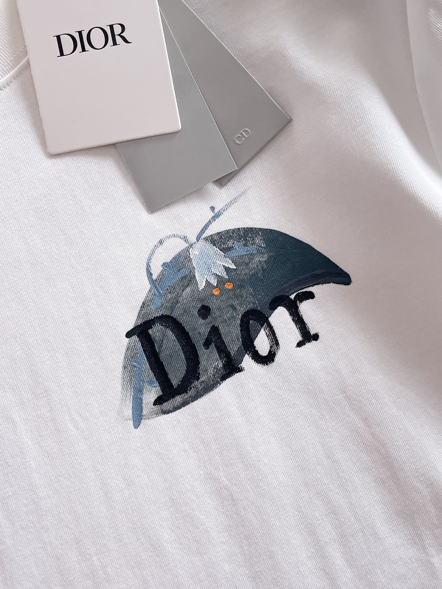 迪*DIOR 25SS春夏新款首发专柜最新款短袖圆领T恤 手绘高端订制 设计前卫时尚!品牌logo重工