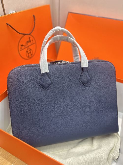 Hermes Business Bag, Genuine Leather Briefcase, Messenger Bag 38*29*6cm 1 Hermes Business Bag, Genuine Leather Briefcase, Messenger Bag 38*29*6cm