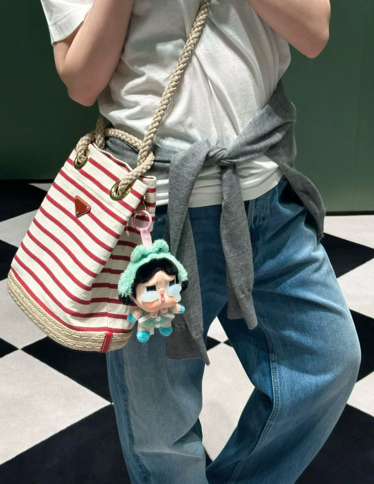 Prada Striped Fabric Bucket Bag with Rope Handles - Summer Essential 11 i1751086478635 3128 0 9