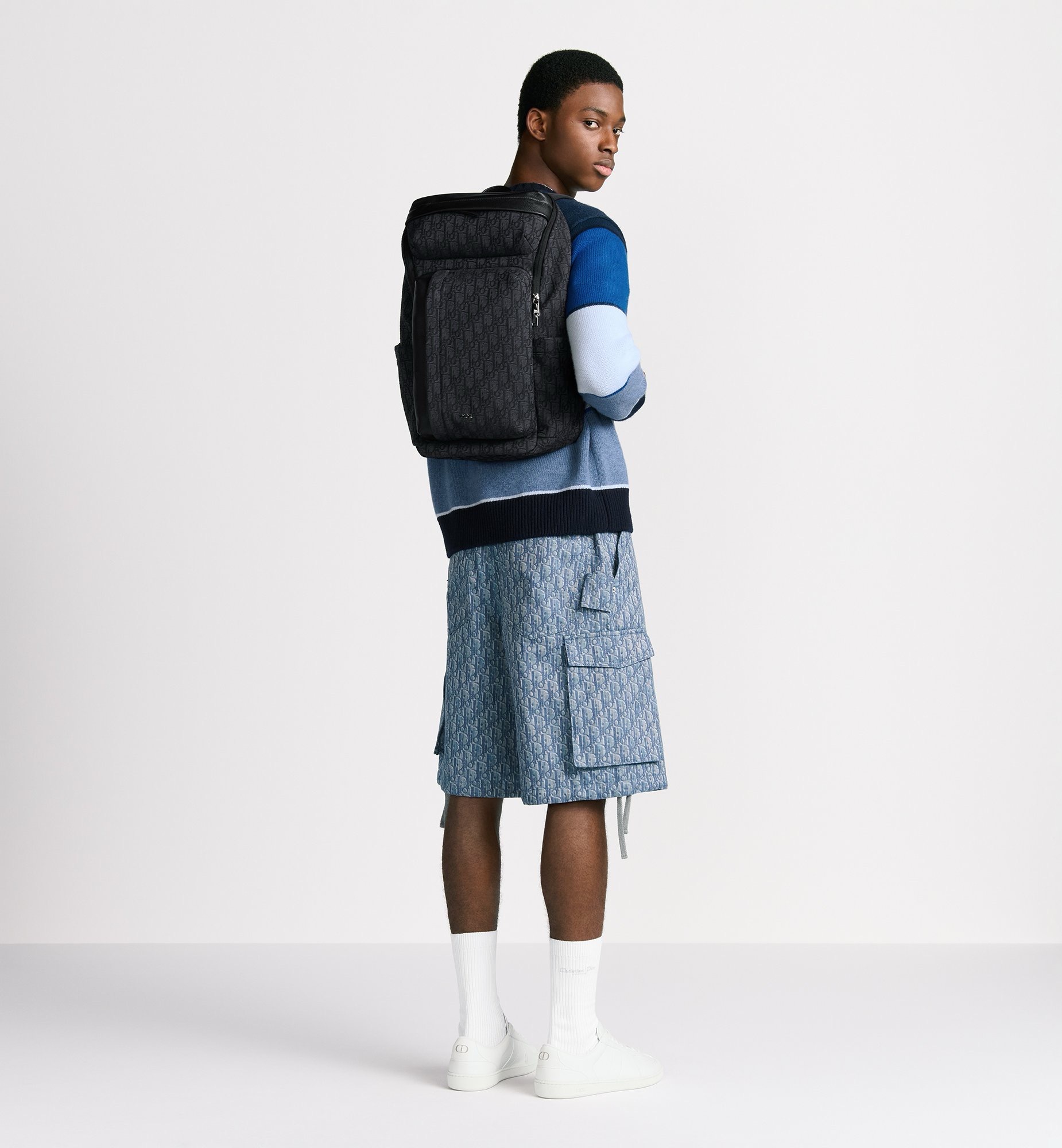 Dior Rider Soft Backpack: Black Oblique Fabric, Leather Details, and Dior Signature 12 i1751094206508 4558 0 10