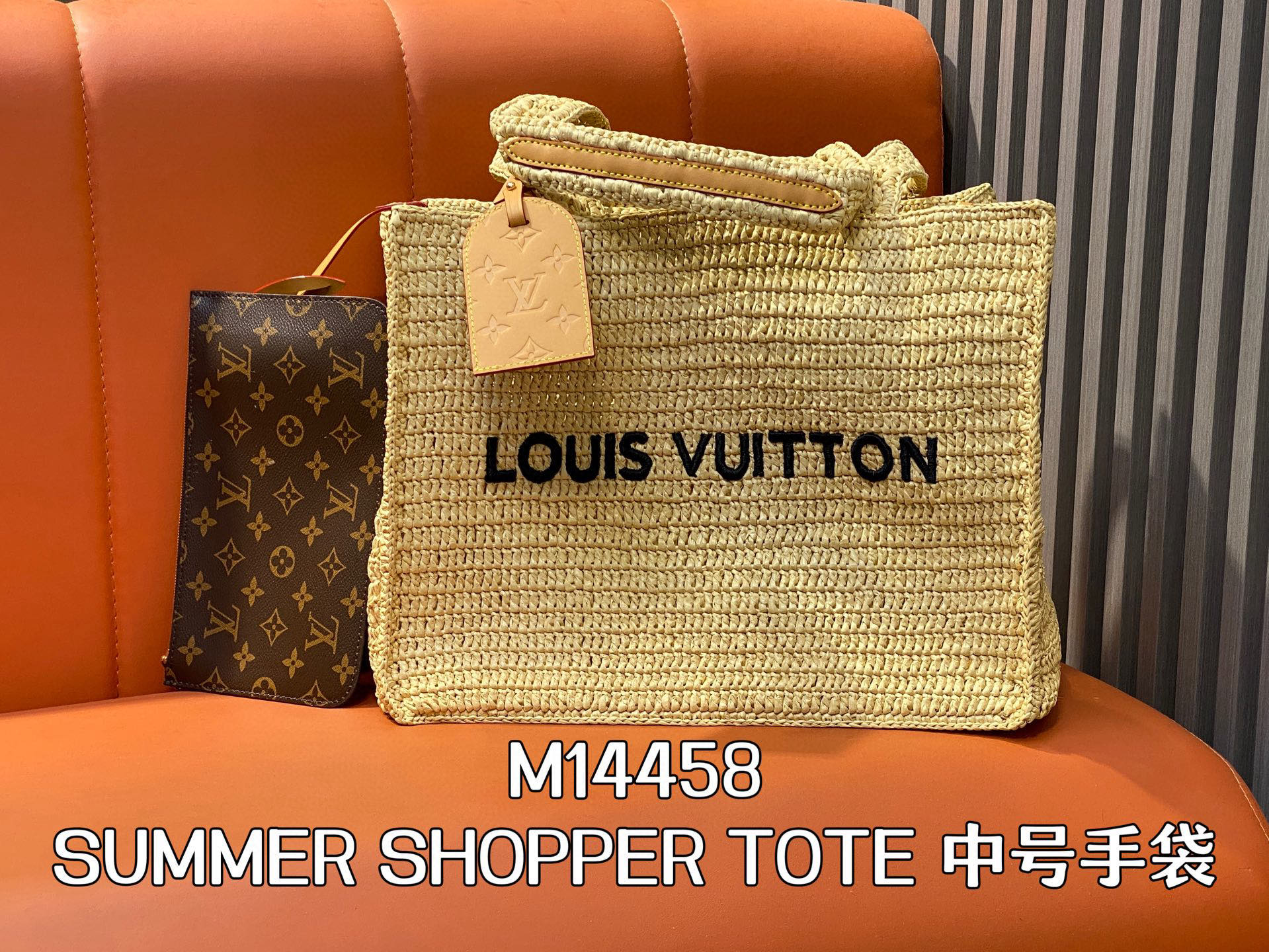 Louis Vuitton Shopper Tote Bag - Raffia, Medium, Summer Collection 13 i1752635113960 1552 0 11
