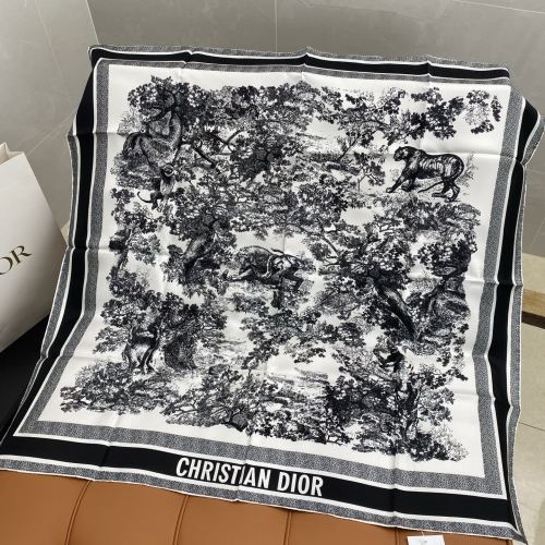 Dior Silk Square Scarf with Exotic Animal Print - 90x90cm 1 Dior Silk Square Scarf with Exotic Animal Print - 90x90cm