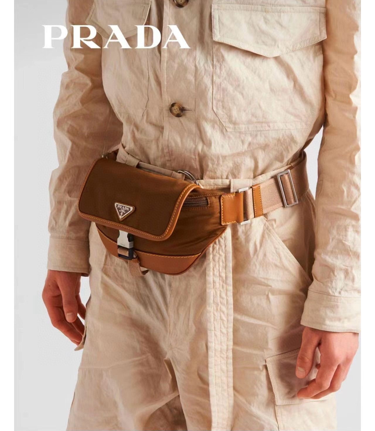 Prada Nylon Belt Bag - Adjustable Shoulder Strap, Buckle Closure & Metal Logo 11 i1752731374898 8656 0 9
