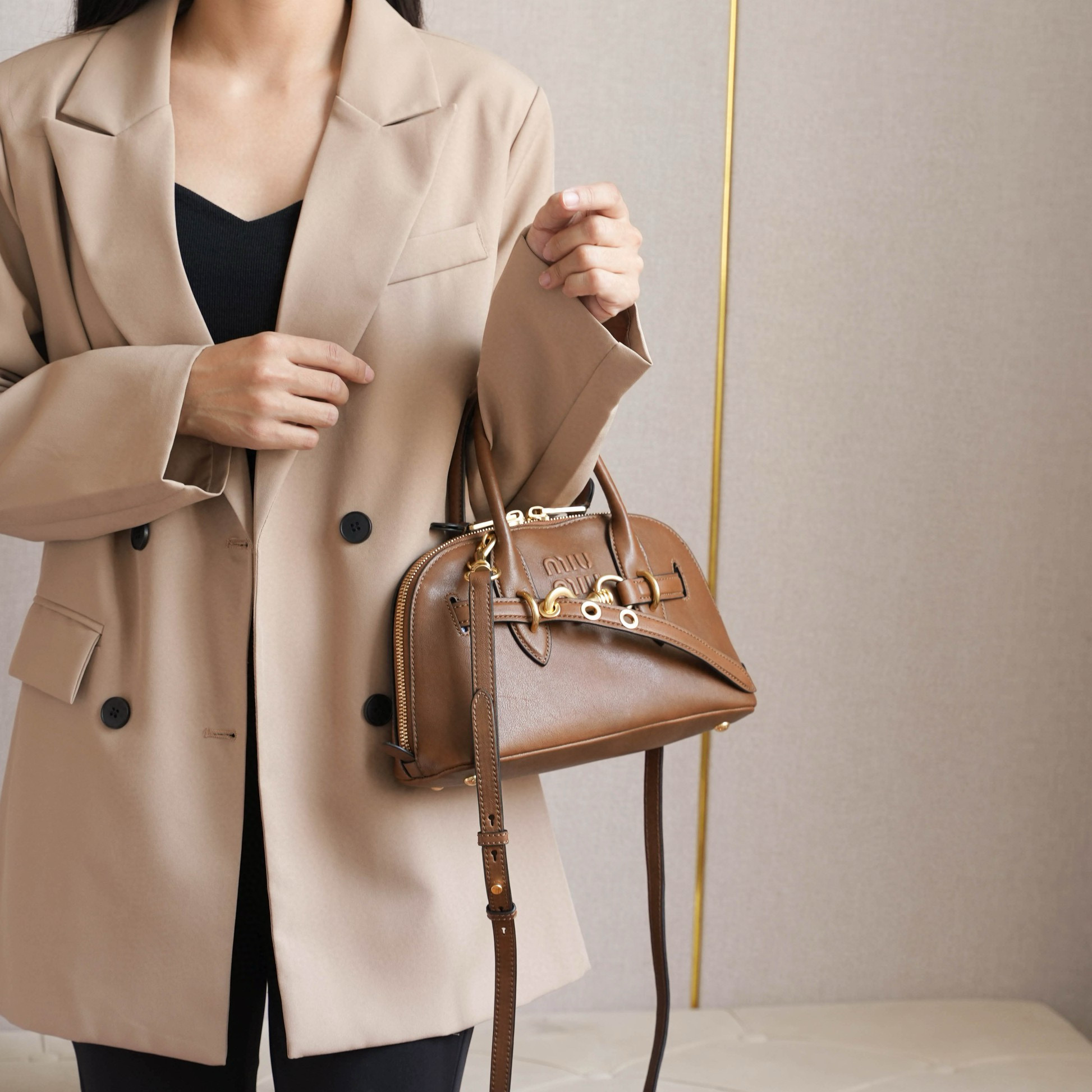 Miu Miu Aventure Nappa Leather Top Handle Bowling Bag, Brown Leather 11 i1753278943698 1873 0 9