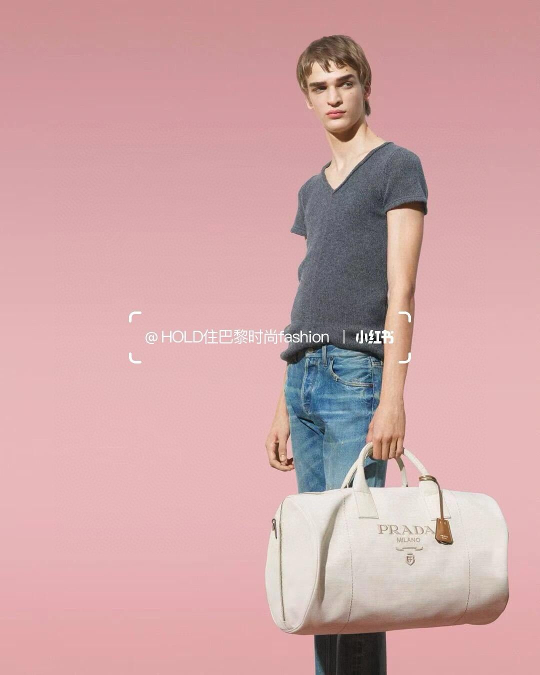Prada Canvas Travel Bag with Leather Details - Spacious & Stylish 8 i1754652822263 1521 0 9