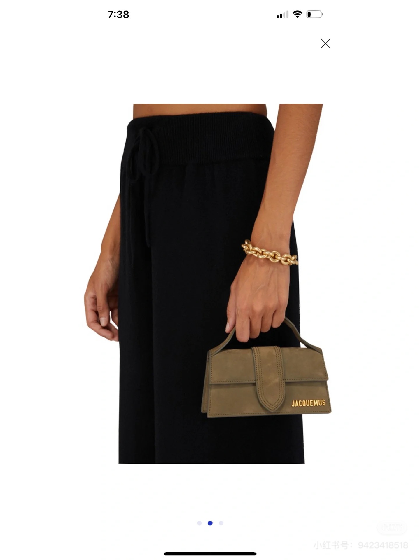 Jacquemus Le Bambino Bolso Cruzado de Cuero Genuino, 24 cm - Elegancia y Estilo