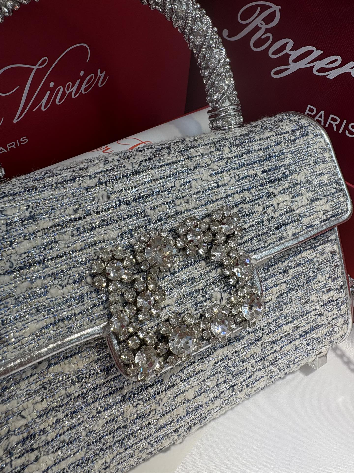 Roger Vivier Crystal-Embellished Tweed Handbag - Iconic Style & Elegance 3 i1760012775005 6386 0 2