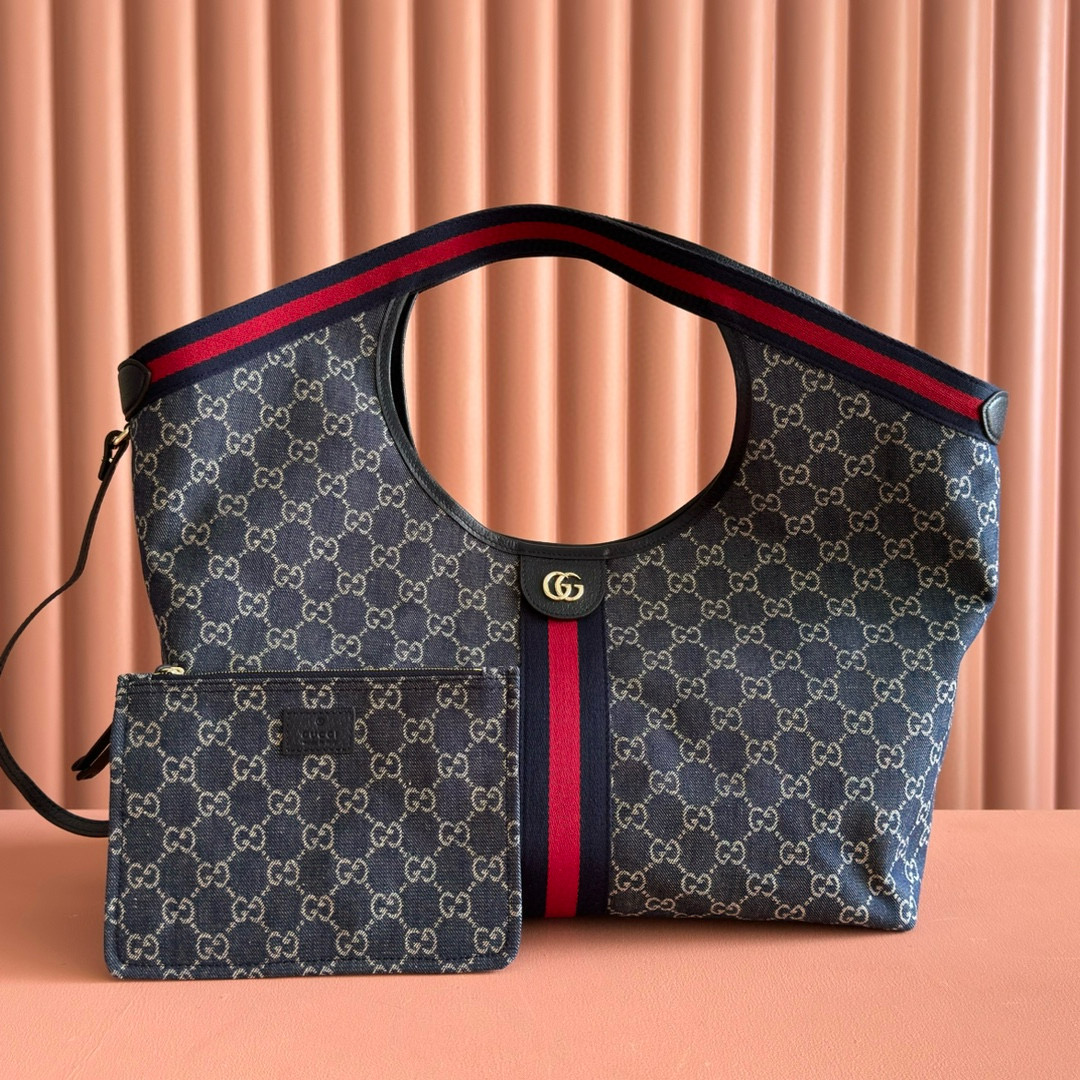 Gucci Giglio Large Tote Bag in Beige and Brown GG Canvas with Pouch 12 i1760155574516 6929 0 11
