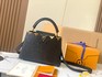 Louis Vuitton LV Capucines AAAA Bags Handbags Black Taurillon M23331