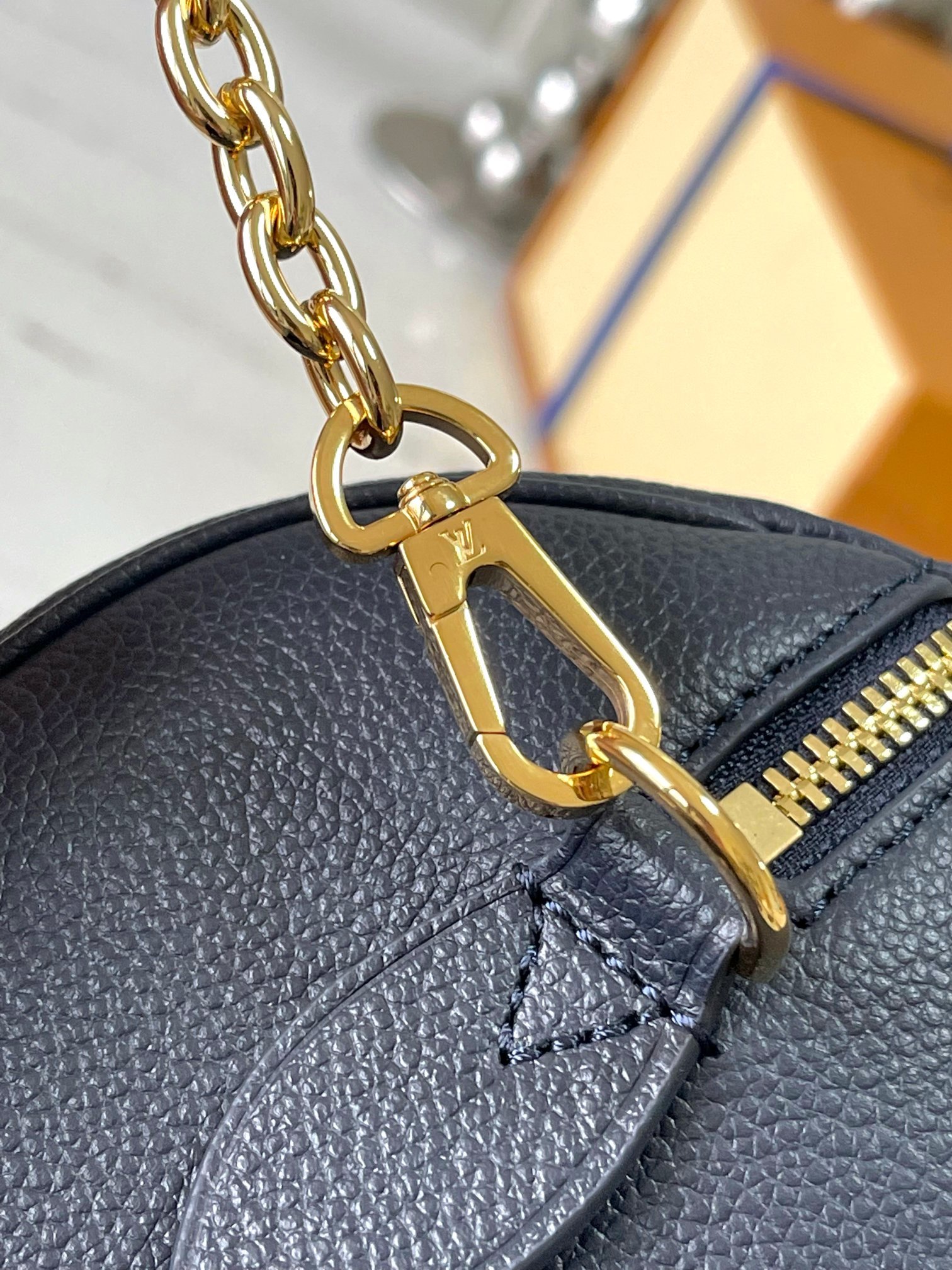 动态芯片版特级原厂皮全钢五金M47048蓝色压花本款SpeedyBandoulière20手袋取材Mon