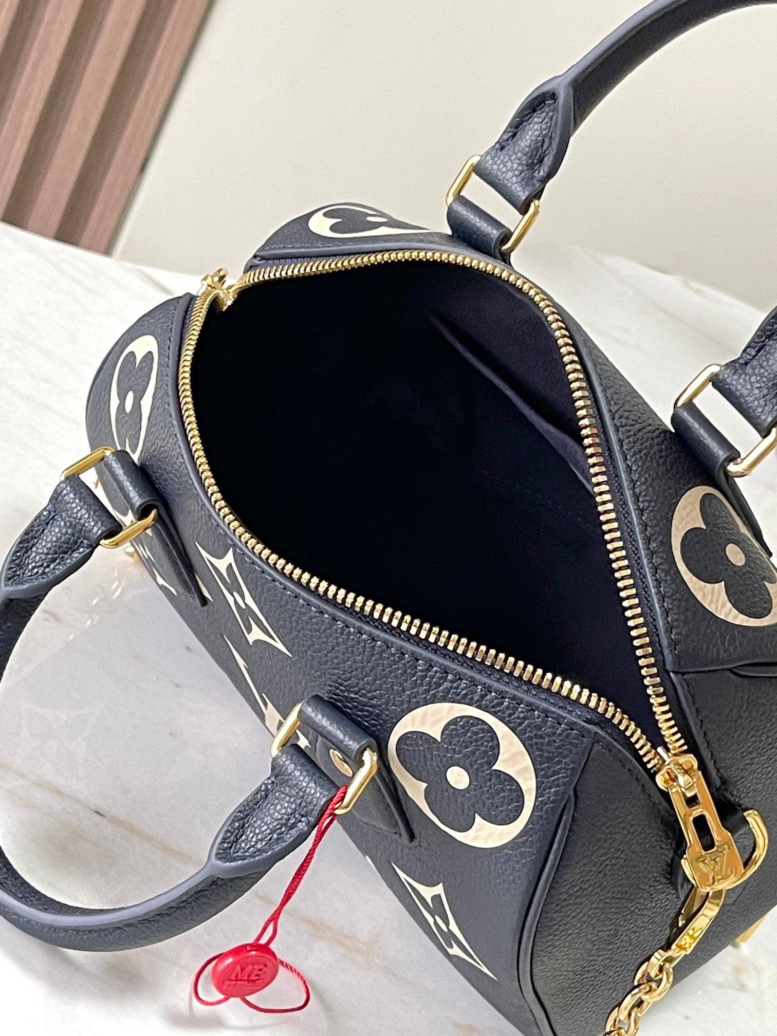动态芯片版特级原厂皮全钢五金M47048蓝色压花本款SpeedyBandoulière20手袋取材Mon