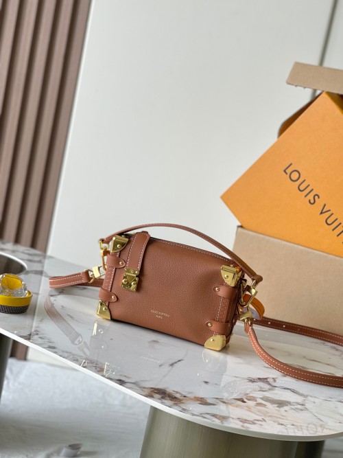 Louis Vuitton Side Trunk PM Handbag Caramel Leather with Gold Hardware 1 Louis Vuitton Side Trunk PM Handbag Caramel Leather with Gold Hardware