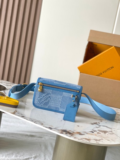 Louis Vuitton Bosphore Mini Bag, Denim Canvas, Adjustable Strap, M00210 Model 1 Louis Vuitton Bosphore Mini Bag, Denim Canvas, Adjustable Strap, M00210 Model
