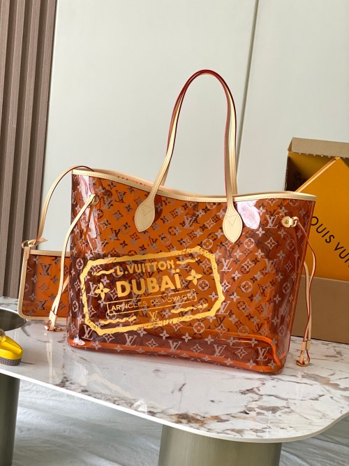 Louis Vuitton Neverfull GM Monogram Dubai Tote Bag, Transparent PVC Material 1 Louis Vuitton Neverfull GM Monogram Dubai Tote Bag, Transparent PVC Material