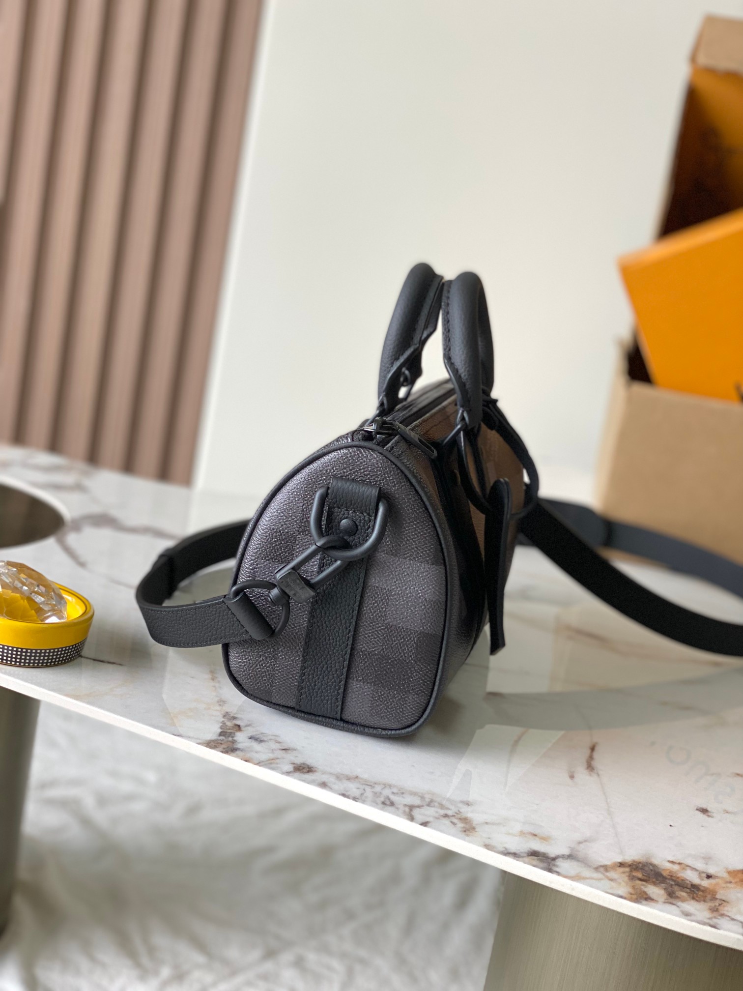 【特级MB原厂皮】 KEEPALL BANDOULIÈRE 25手袋 型号：M14919黑色163C芯片版 材料：A级全