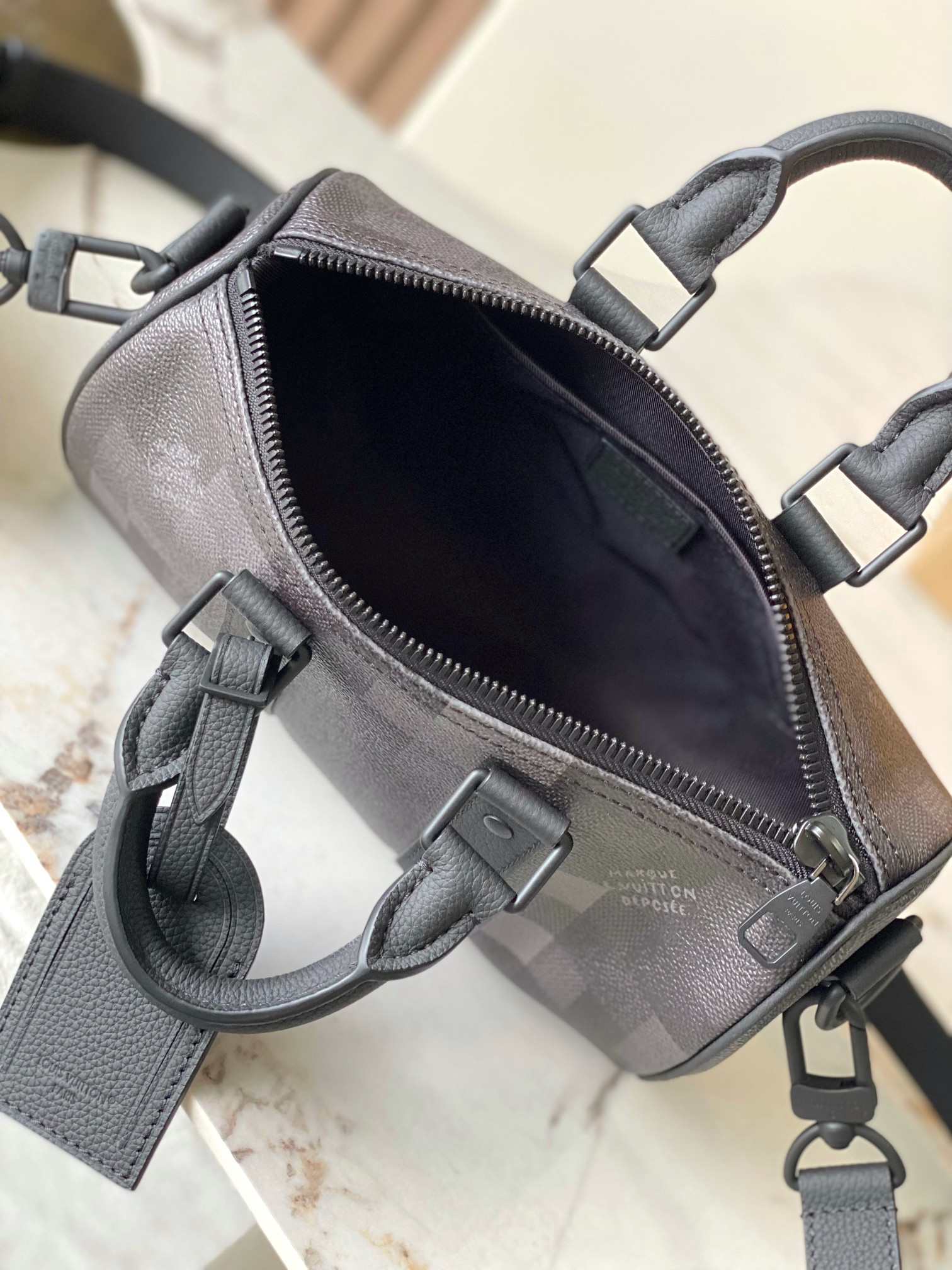 【特级MB原厂皮】 KEEPALL BANDOULIÈRE 25手袋 型号：M14919黑色163C芯片版 材料：A级全
