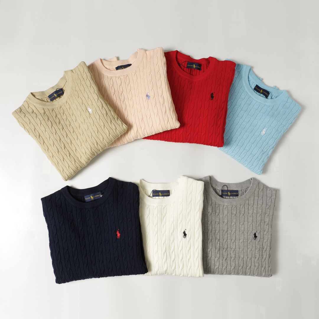 Ralph Lauren Classic Horse-Logo Sweater in Various Colors and Sizes