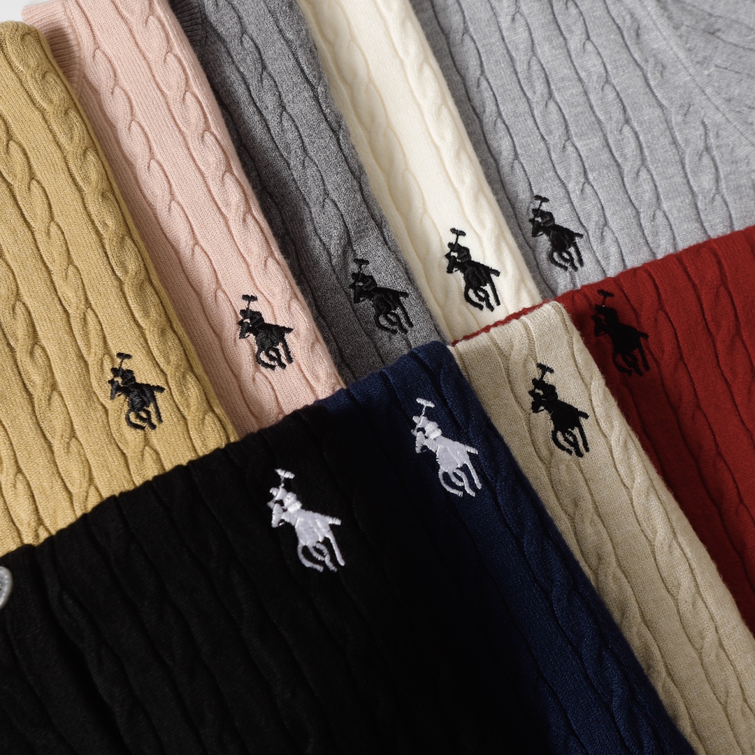 Ralph Lauren Embroidered Sweater Coat: Classic Style in Various Colors and Sizes - 图片 2