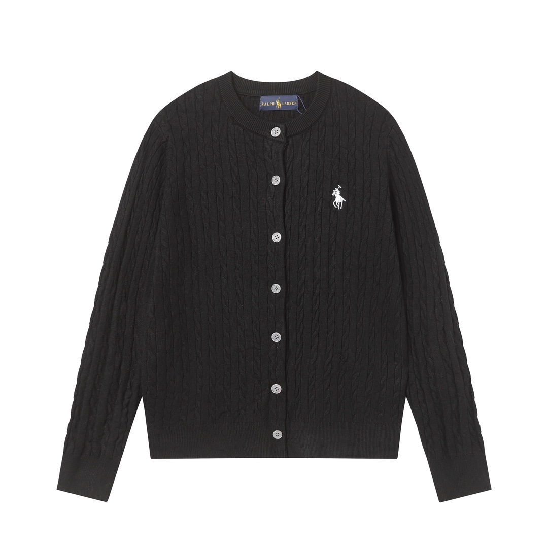 Ralph Lauren Embroidered Sweater Coat: Classic Style in Various Colors and Sizes - 图片 3
