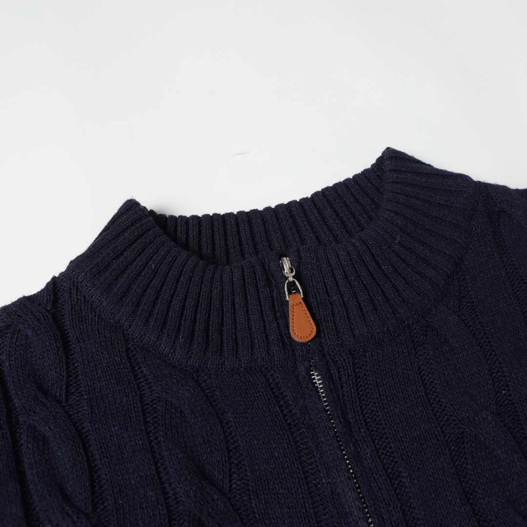 Ralph Lauren Classic Horse Logo Knit Jacket with Half Zipper, Various Sizes. - 图片 4