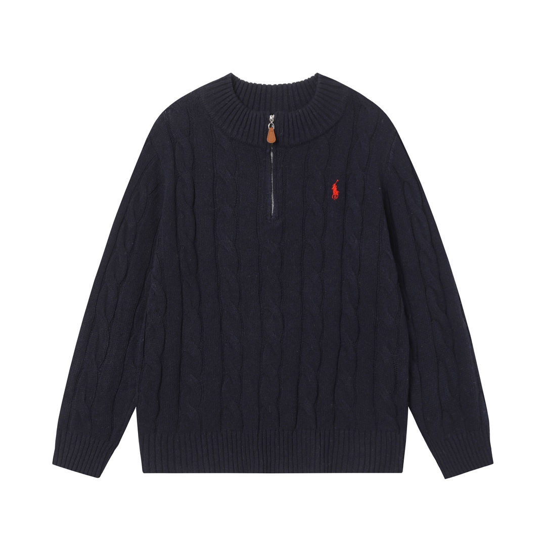 Ralph Lauren Classic Horse Logo Knit Jacket with Half Zipper, Various Sizes. - 图片 2