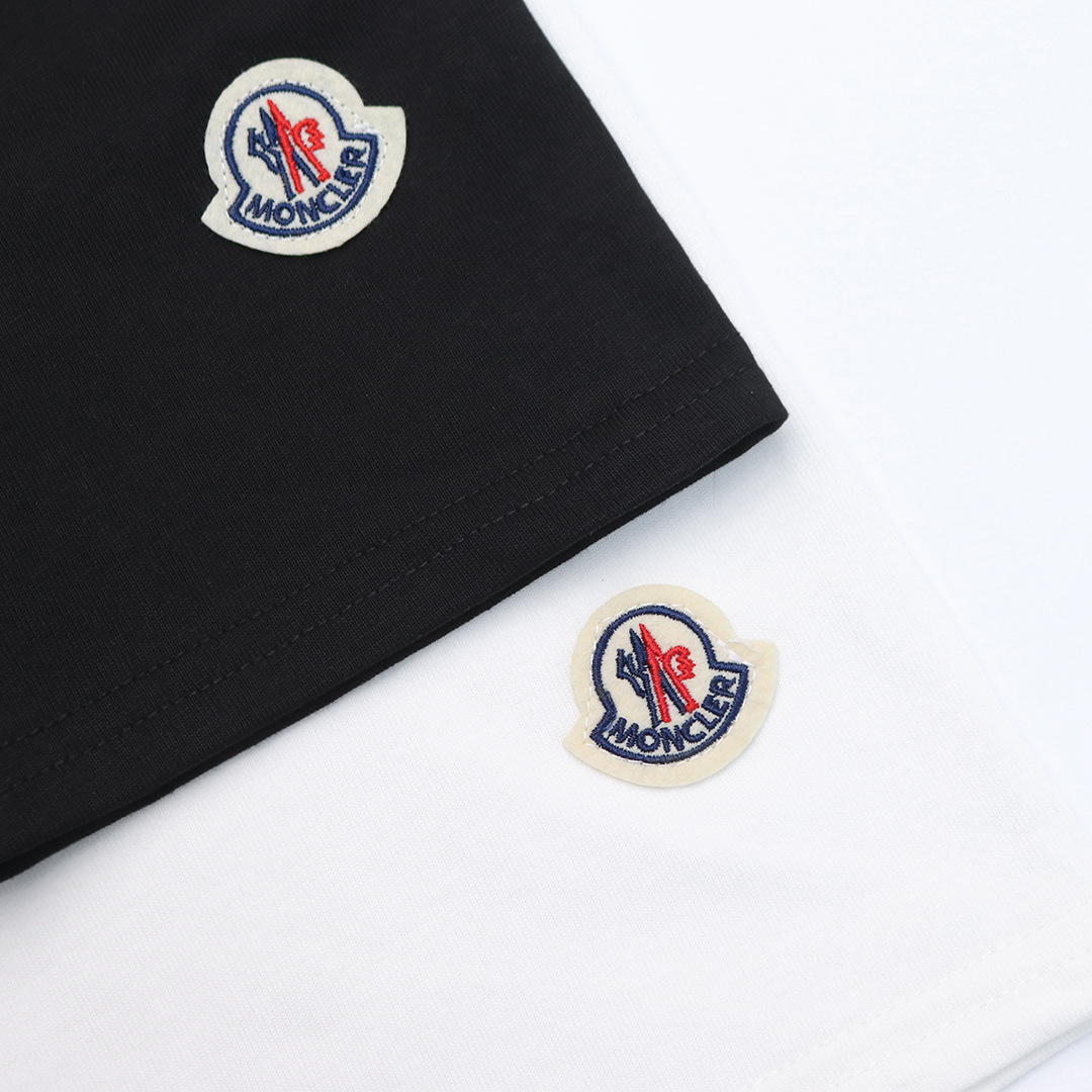 Moncler/Monkey 2025 Collection: Custom Cotton Short Sleeve Shirts in Black and White - 图片 7