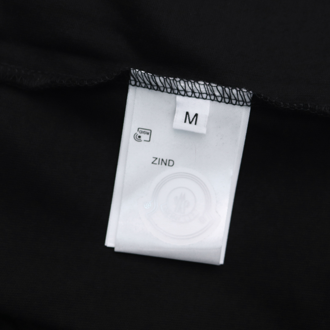 Moncler/Monkey 2025 Collection: Custom Cotton Short Sleeve Shirts in Black and White - 图片 6