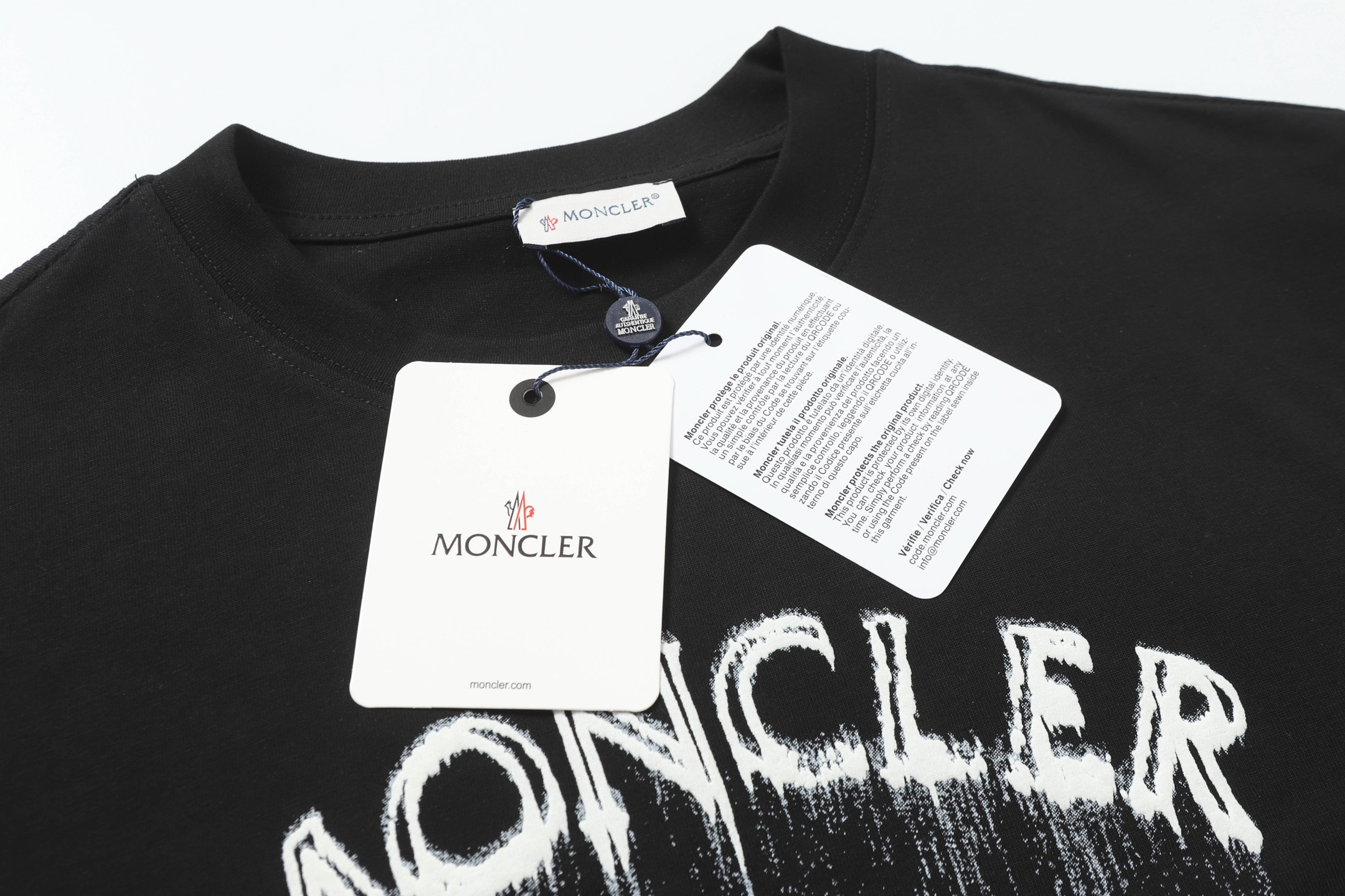 Moncler/Monkey 2025 Collection: Custom Logo T-Shirts in Pure Cotton, Unisex, Various Sizes - 图片 3