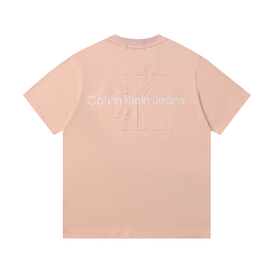 Calvin Klein CK Summer Round T-shirts: Stylish, Soft, Perfect Fit, 260g Fabric. - 图片 3