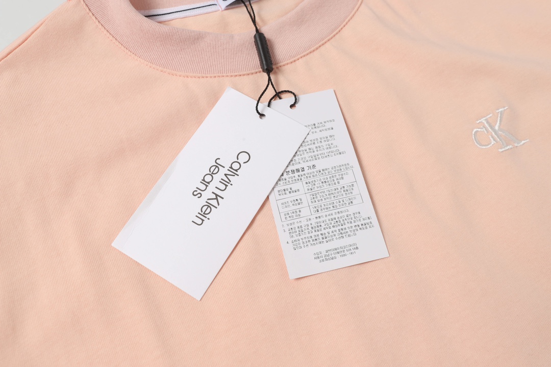 Calvin Klein CK Summer Round T-shirts: Stylish, Soft, Perfect Fit, 260g Fabric. - 图片 5