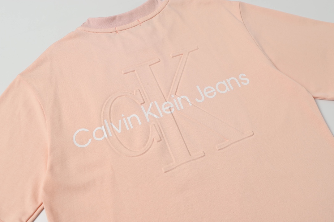 Calvin Klein CK Summer Round T-shirts: Stylish, Soft, Perfect Fit, 260g Fabric. - 图片 6