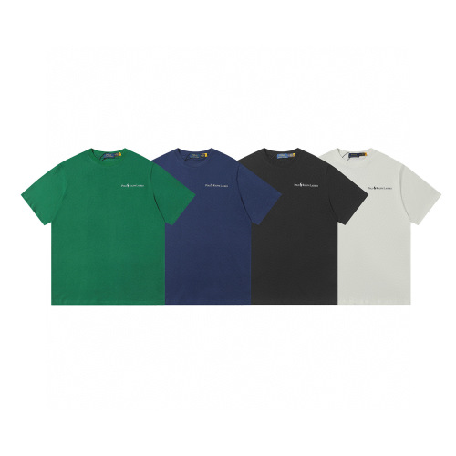 Ralph Lauren Men's Cotton Crew Neck T-Shirt with Embossed Logo 1 Ralph Lauren Men's Cotton Crew Neck T-Shirt with Embossed Logo