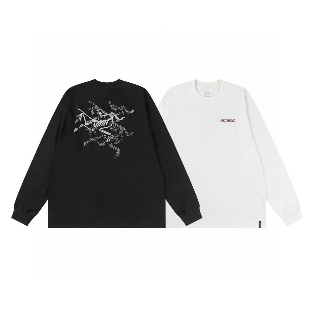 P89💰
（跑量价）款号：L088
Arctetyx 始祖鸟 Archaeopteryx彩色浮雕长袖

✅原版定制辅料  吊牌 包装袋 贴纸  洗水唛 防尘纸

✅260克双纱面料搭配400克重磅螺纹

✅原版贴纸 扫码可进官网

✅大版型宽松有型 最大可穿220斤

颜色：白色 黑色 
尺码   S      M     L      XL
衣长  70    72    74    76
胸围 120  124  128  132
袖长  61    62    63   64
肩宽  49   51    53    55