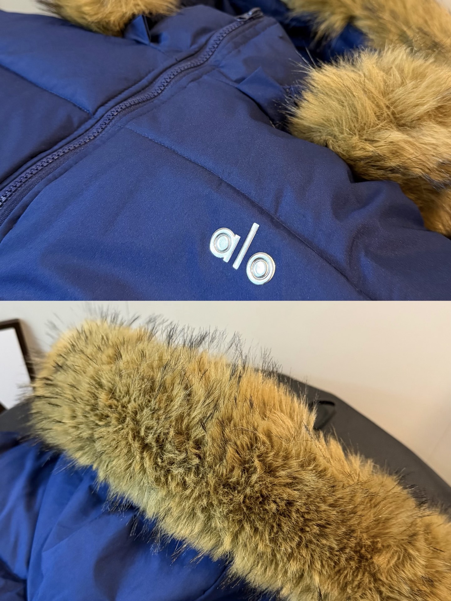 💰140 
🖤𝐀𝐥𝐨 25SS秋冬新款硅胶logo大毛领连帽短款藏蓝色羽绒棉服
特别深邃的藏青色💙💙这颜色养眼没谁了
超甜耶轻松隐藏身材 硅胶字母太精致了
帽子和毛领子都🉑拆卸 又大又蓬松！！
收腰版型太绝了 妥妥的拉高腰线 巨显腿长～
新疆有机棉花填充☀️保暖又不显臃肿～
不管是微胖还是偏瘦 都能被调整成又时髦又有质感～
Color：藏蓝
Size:S M L
S胸围112衣长54
M胸围114衣长56
L 胸围116衣长58