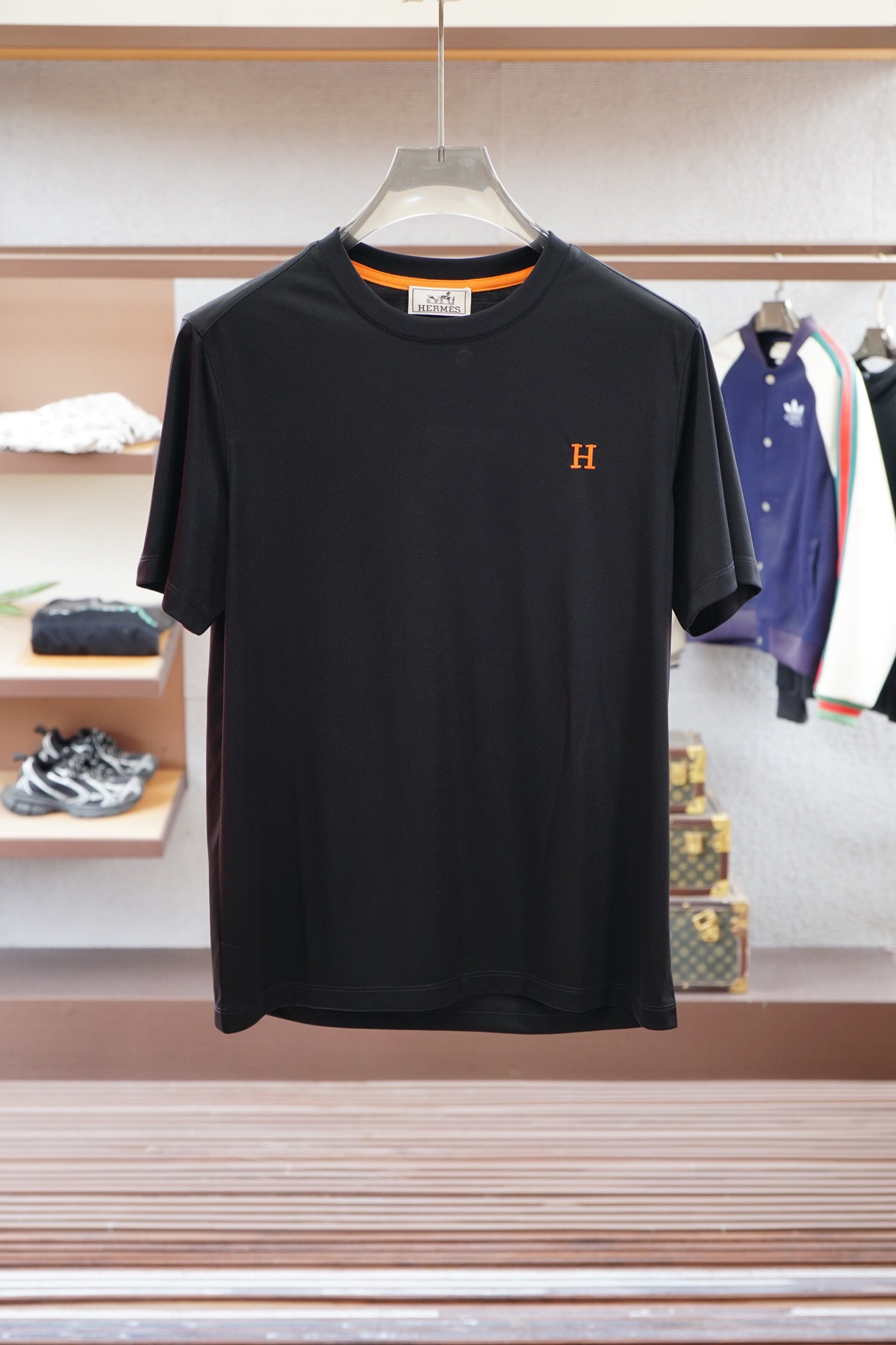 Hermes 25SS Travel Series Short Sleeve T-Shirt - Classic Logo Comfort