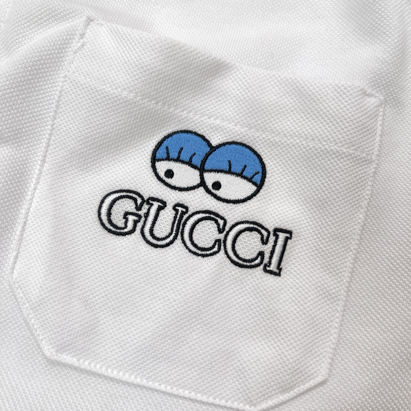 Gucci x Hattie Stewart Polo Shirt - Eye Embroidery, Pure Cotton, Casual Style 7 i1747894621603 229 0 7