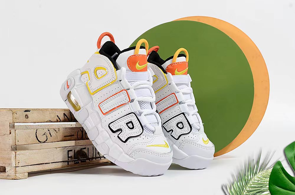 Nike/耐克 童鞋 原楦原档案开发版型，采用同源一致牛剖革鞋面材质，市面最为修正全掌真气垫模具,清洁品控区别市面其他版本!!，可视全掌透明中底气垫❗复古百搭配色,耐克Nike Air More Uptempo\”96\”Photon Dust/Metallic Silver\”皮蓬一代系列经典高街百搭休闲运动文化篮球鞋 尺码：25 26 27 28 29 30 31 32 33 34 35 36 37-选品中心