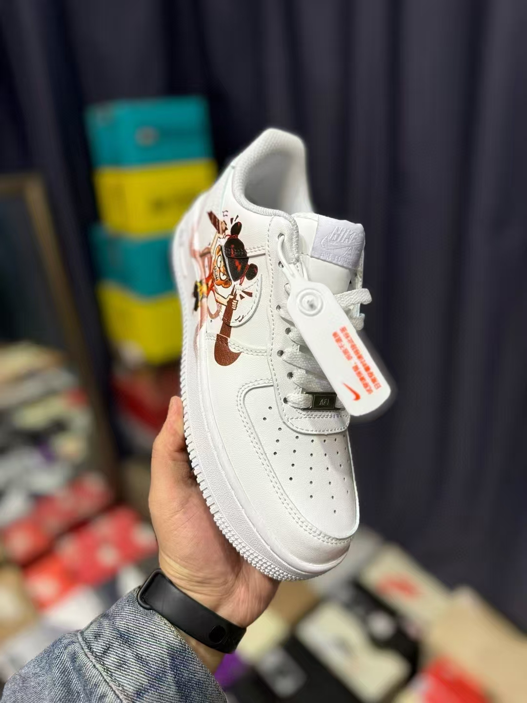 图片[3]-YB【定制球鞋】Nk Air Force 1 Low 我命由我不由天 哪吒魔童闹海定制 空军一号低帮涂鸦百搭休闲板鞋 CW2288-111 尺码25－－－40-选品中心