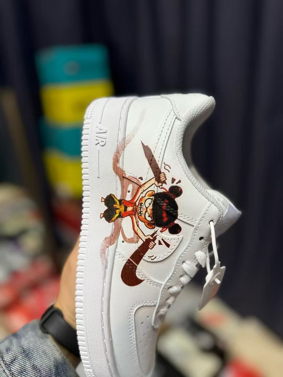 图片[4]-YB【定制球鞋】Nk Air Force 1 Low 我命由我不由天 哪吒魔童闹海定制 空军一号低帮涂鸦百搭休闲板鞋 CW2288-111 尺码25－－－40-选品中心