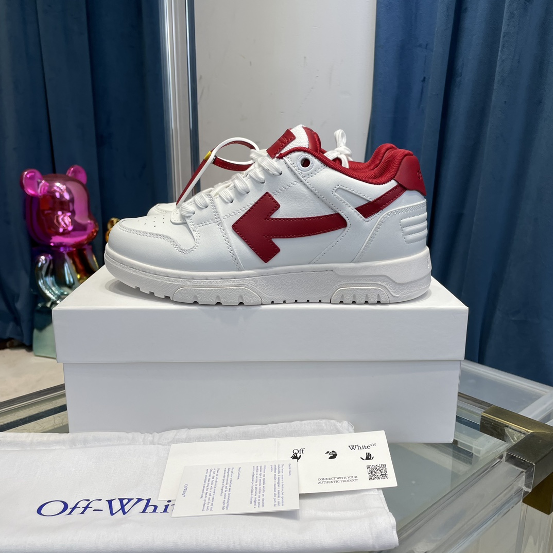 NO:237022,Dongguan version, the official website has updated the color scheme simultaneously. Off-White c/o Virgil Abloh, Yang Mi's same style, Out Of Office Low-top Leather OW co-branded Arrow OFF-White, heavyweight co-branded Sneakers 