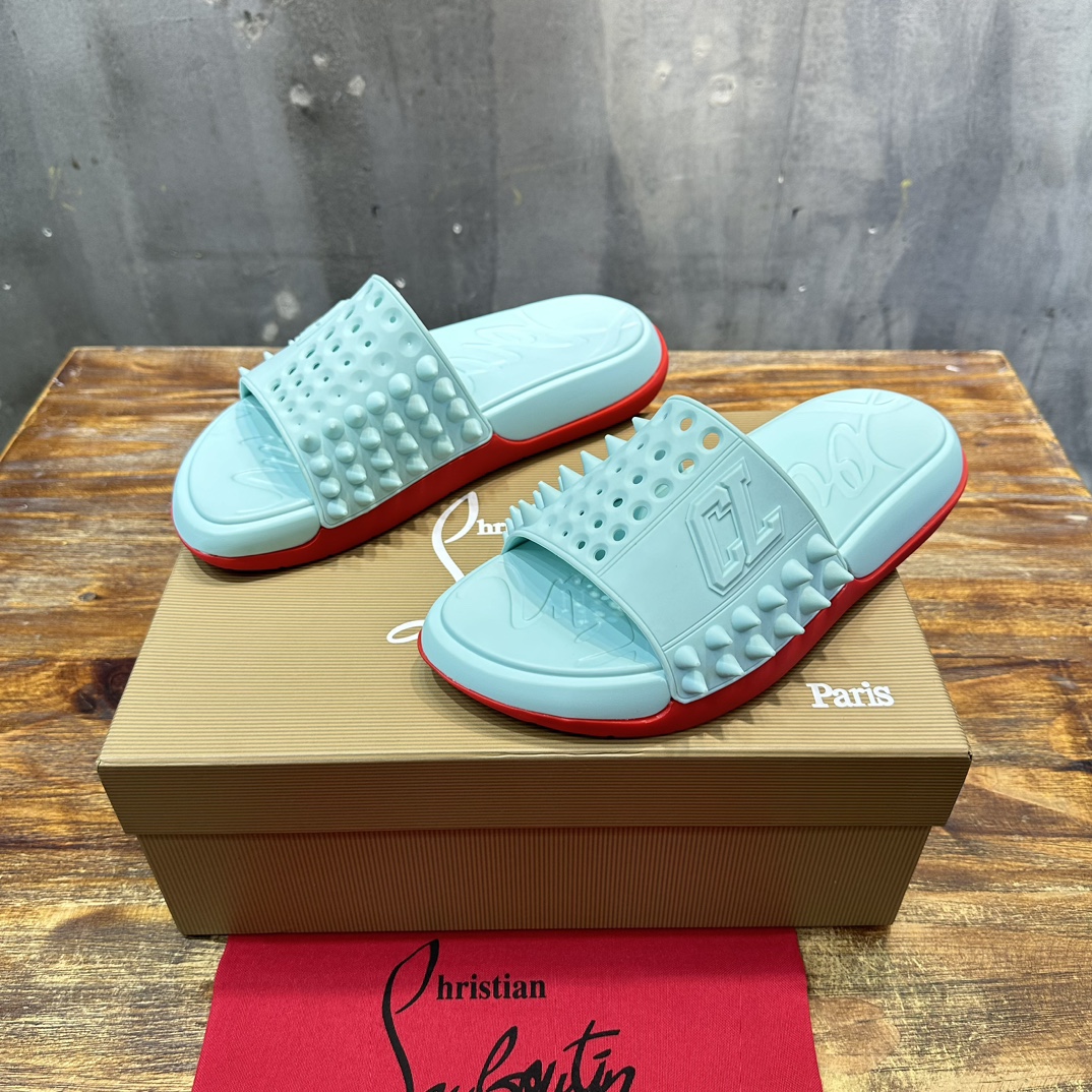 Christian Louboutin 代购级 2024重磅推出 Christian Louboutin男款拖鞋 鞋底带有Louboutin签名