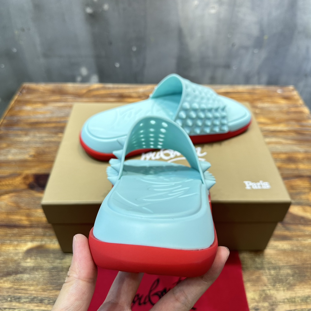 Christian Louboutin 代购级 2024重磅推出 Christian Louboutin男款拖鞋 鞋底带有Louboutin签名