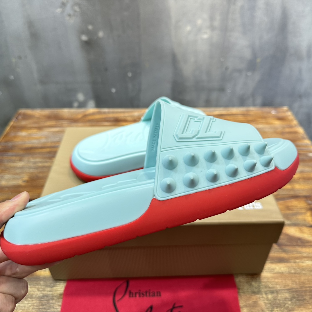 Christian Louboutin 代购级 2024重磅推出 Christian Louboutin男款拖鞋 鞋底带有Louboutin签名