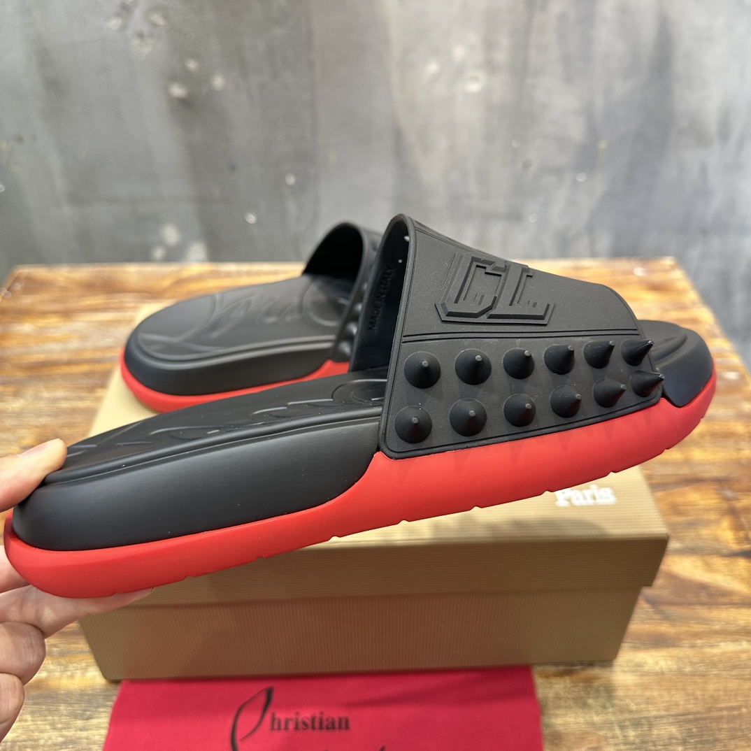 Christian Louboutin 代购级 2024重磅推出 Christian Louboutin男款拖鞋 鞋底带有Louboutin签名